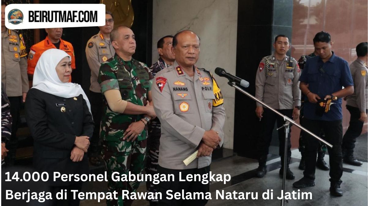 14.000 Personel Gabungan Lengkap Berjaga di Tempat Rawan Selama Nataru di Jatim
