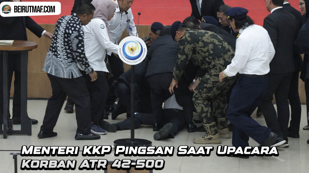 Menteri KKP Pingsan Saat Upacara Korban ATR 42-500