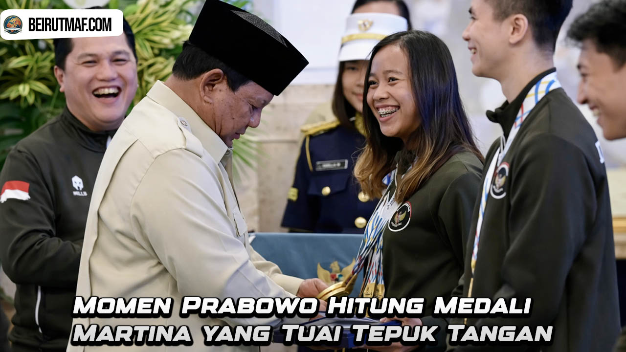 Momen Prabowo Hitung Medali Martina yang Tuai Tepuk Tangan