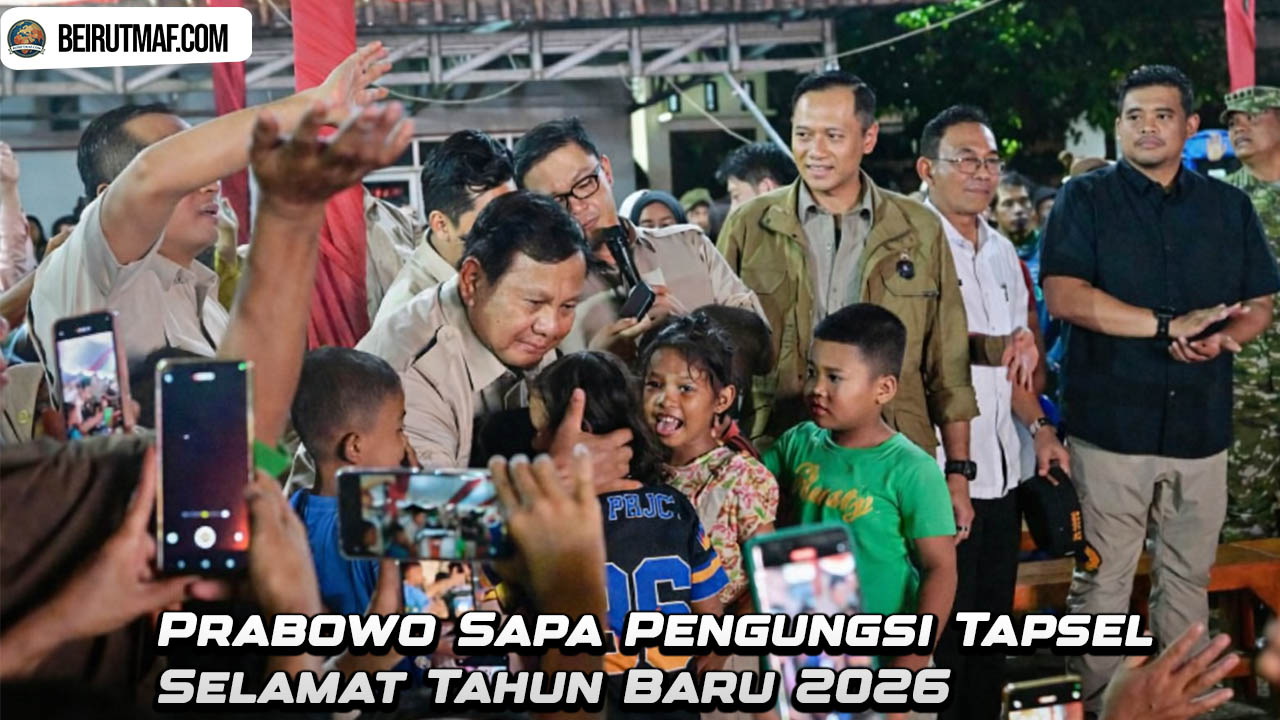 Prabowo Sapa Pengungsi Tapsel Selamat Tahun Baru 2026