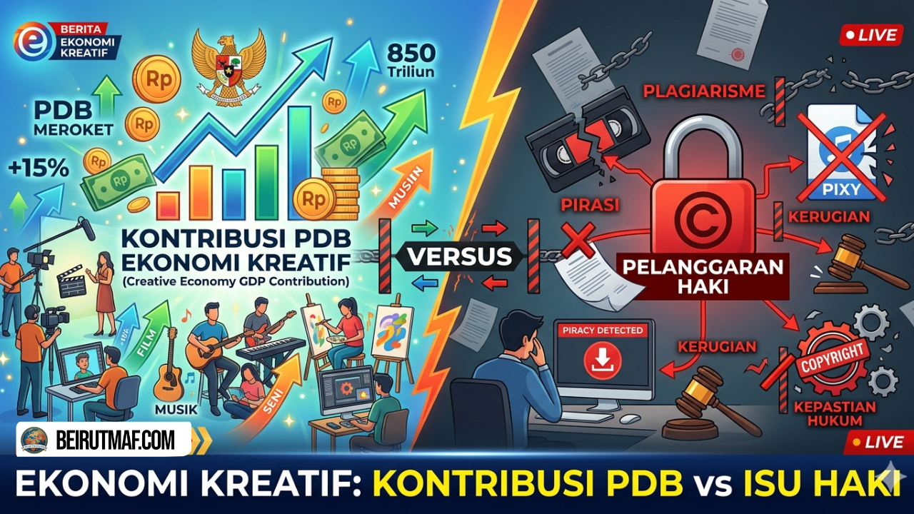 Ekonomi Kreatif Kontribusi PDB vs Isu HAKI